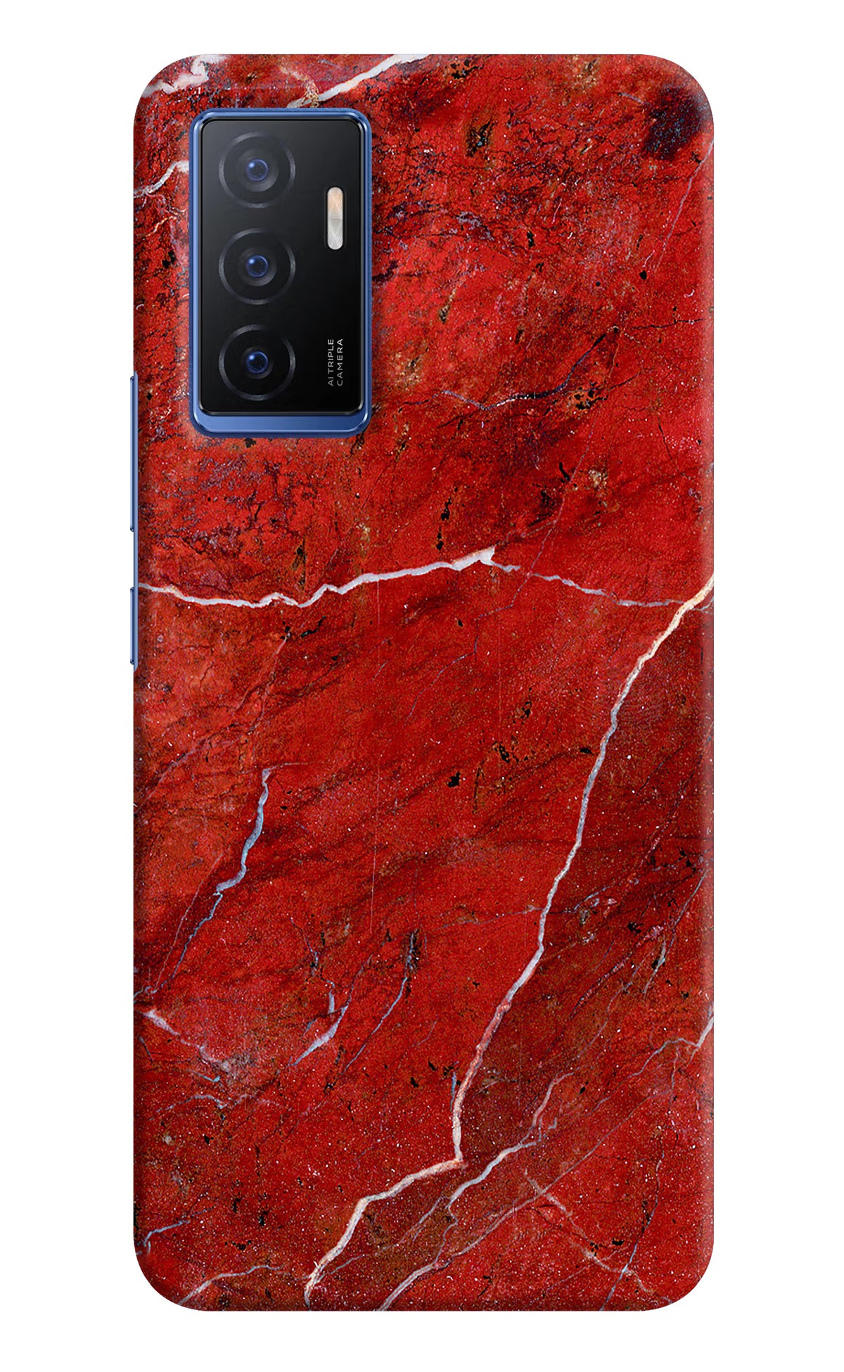 Red Marble Design Vivo V23E 5G Hard Case Back Cover by Casekaro