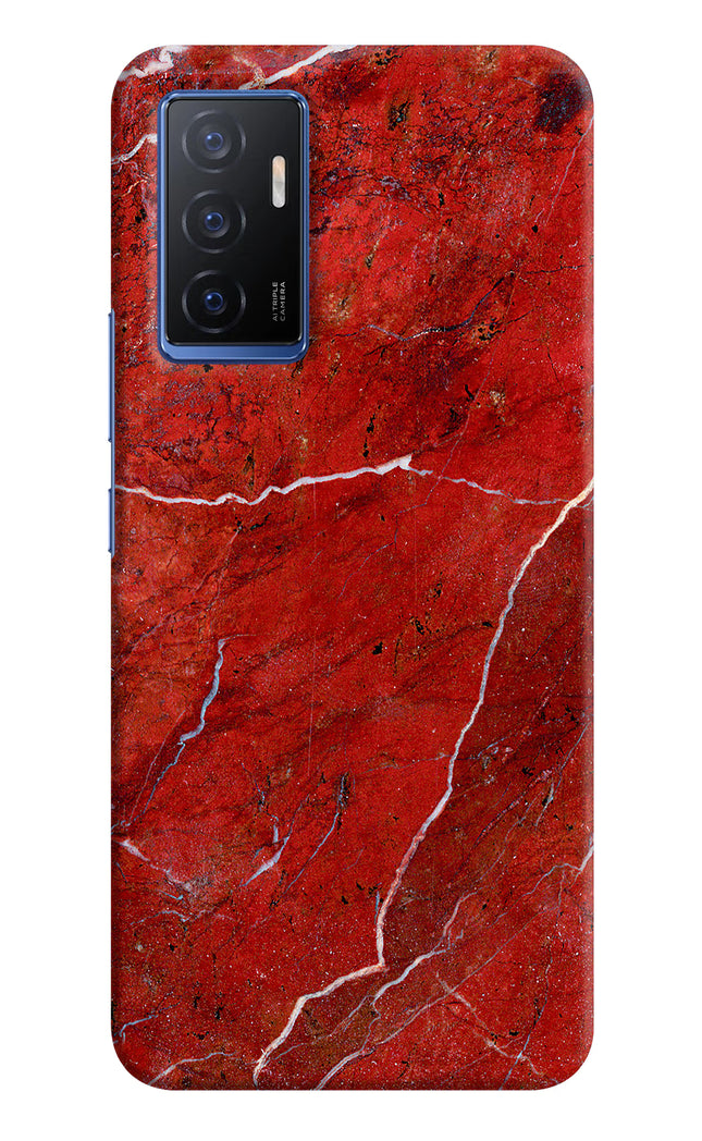 Red Marble Design Vivo V23E 5G Hard Case Back Cover by Casekaro