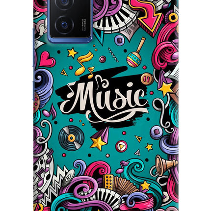 Music Graffiti Vivo V23E 5G Hard Case Back Cover by Casekaro