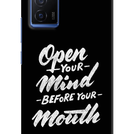 Open Your Mind Before Your Mouth Vivo V23E 5G Hard Case Back Cover by Casekaro