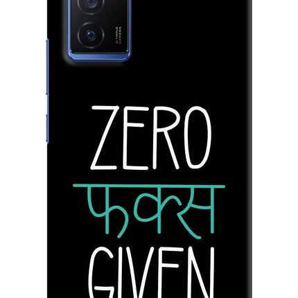 Zero Fucks Given Vivo V23E 5G Hard Case Back Cover by Casekaro