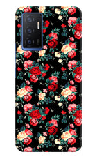 Rose Pattern Vivo V23E 5G Hard Case Back Cover by Casekaro