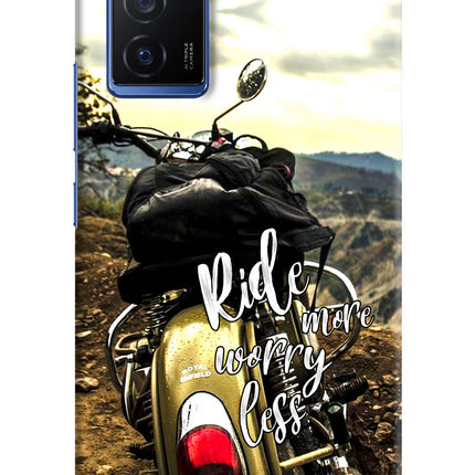 Ride More Worry Less Vivo V23E 5G Hard Case Back Cover by Casekaro