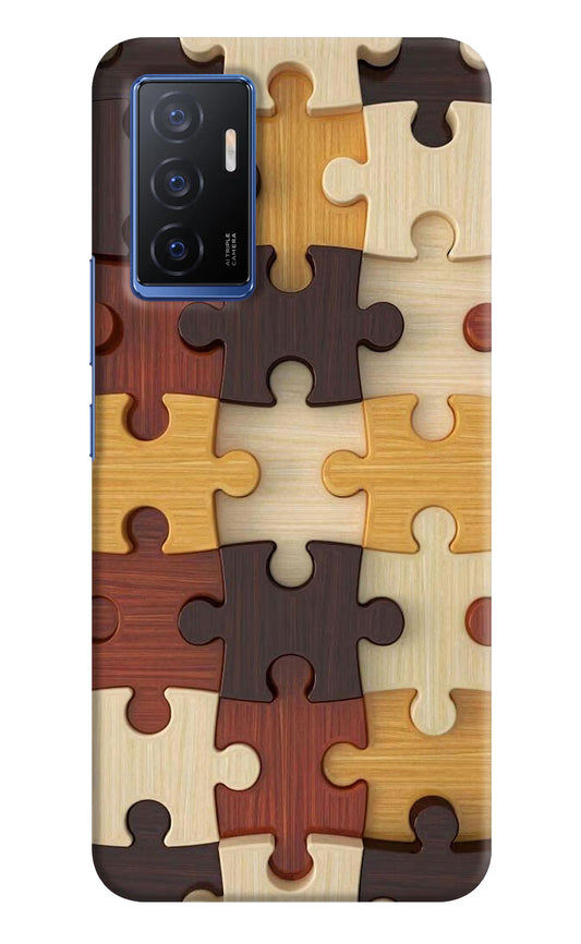 Wooden Puzzle Vivo V23E 5G Hard Case Back Cover by Casekaro