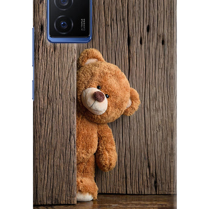 Teddy Wooden Vivo V23E 5G Hard Case Back Cover by Casekaro