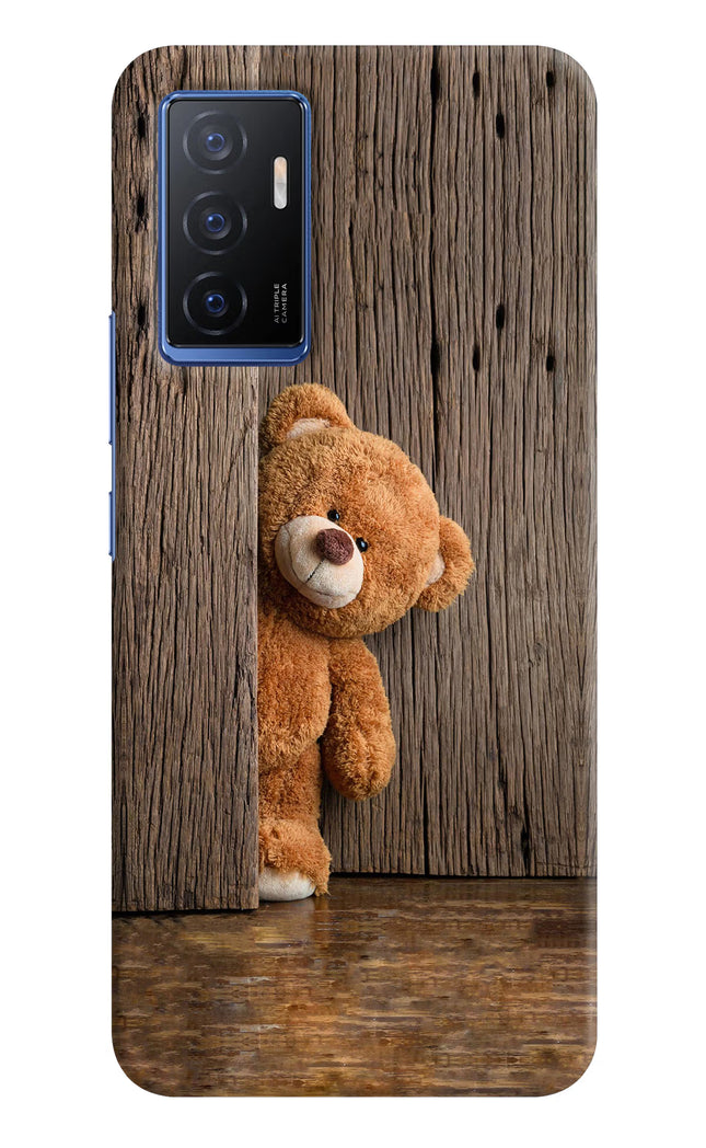 Teddy Wooden Vivo V23E 5G Hard Case Back Cover by Casekaro