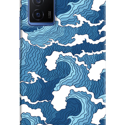 Blue Waves Vivo V23E 5G Hard Case Back Cover by Casekaro