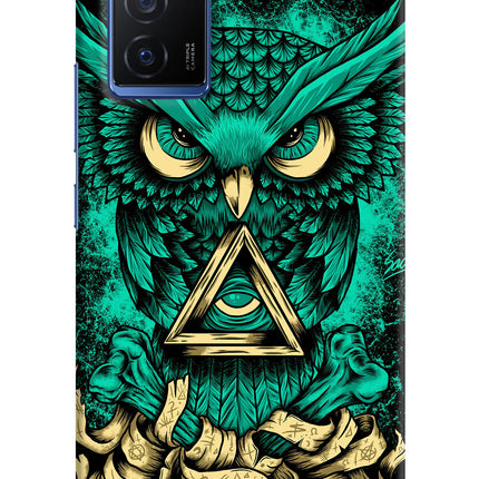 Green Owl Vivo V23E 5G Hard Case Back Cover by Casekaro