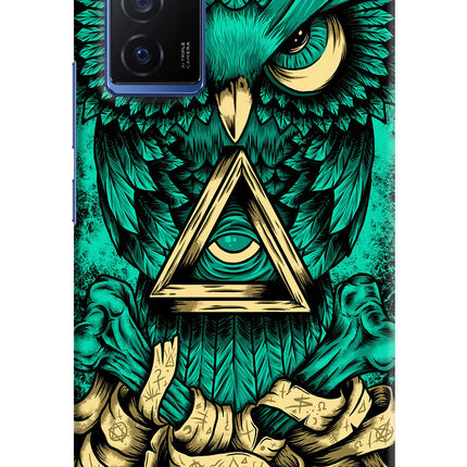 Green Owl Vivo V23E 5G Hard Case Back Cover by Casekaro