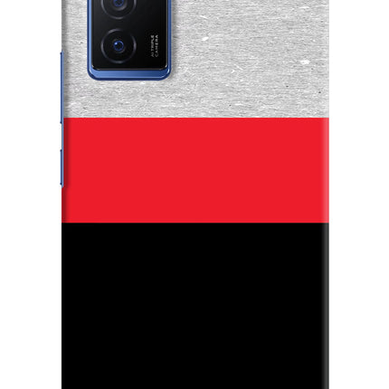 Tri Color Pattern Vivo V23E 5G Hard Case Back Cover by Casekaro