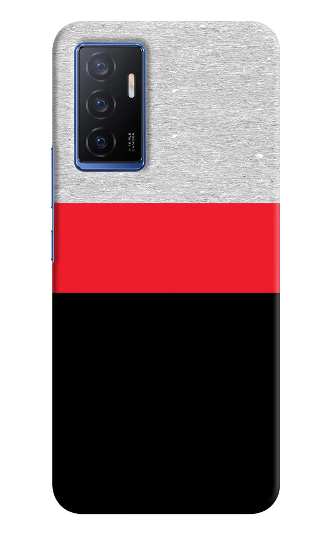 Tri Color Pattern Vivo V23E 5G Hard Case Back Cover by Casekaro