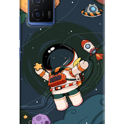 Cartoon Astronaut Vivo V23E 5G Hard Case Back Cover by Casekaro