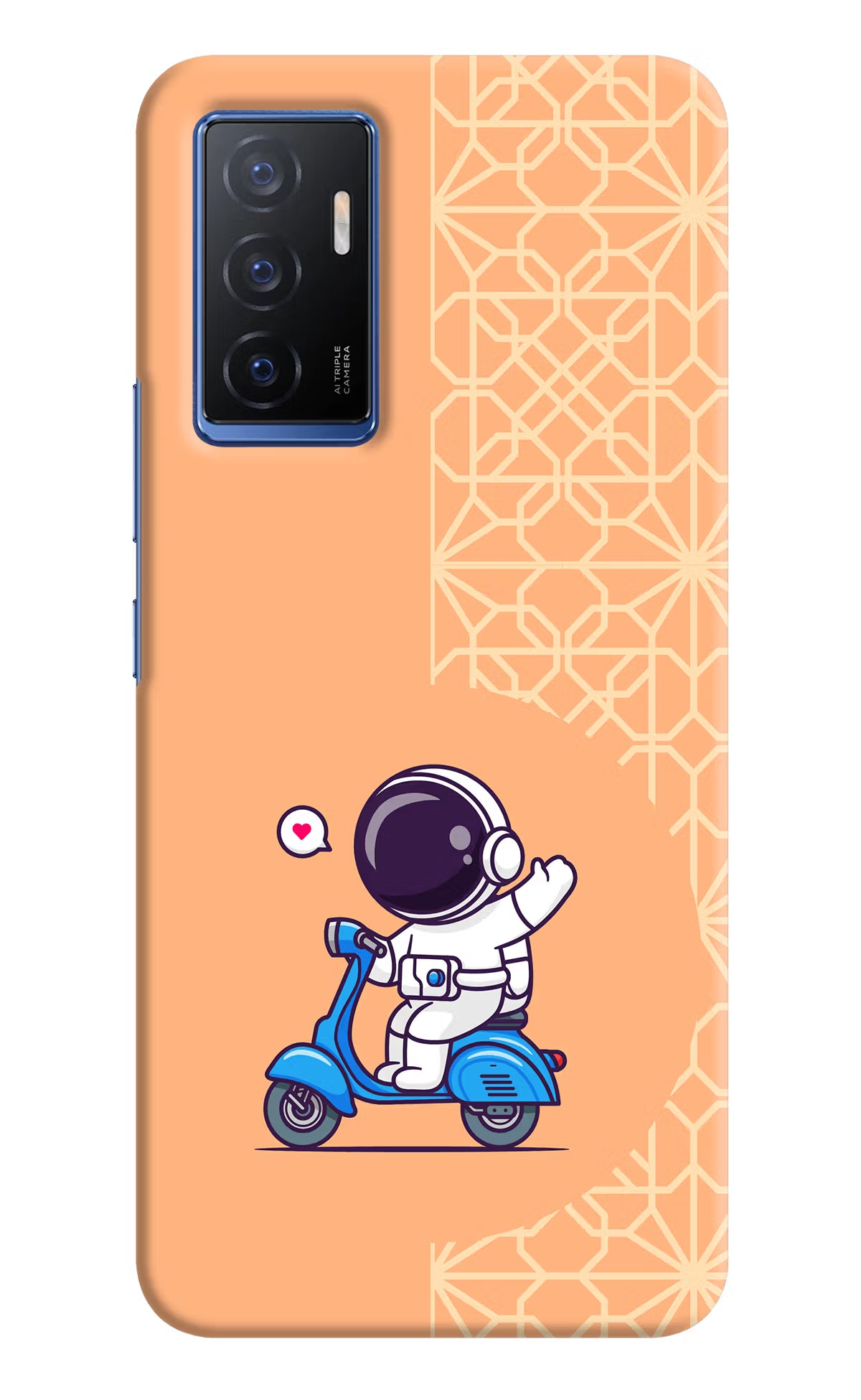 Cute Astronaut Riding Vivo V23E 5G Hard Case Back Cover by Casekaro