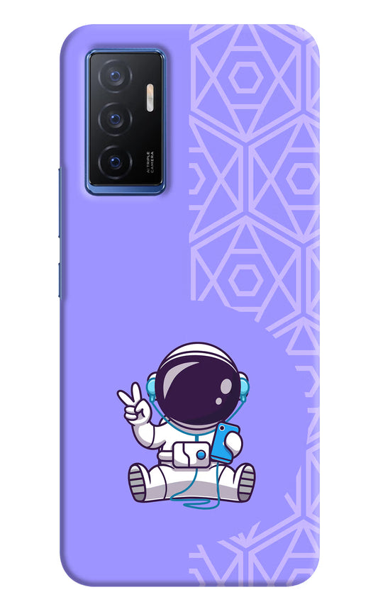 Cute Astronaut Chilling Vivo V23E 5G Hard Case Back Cover by Casekaro