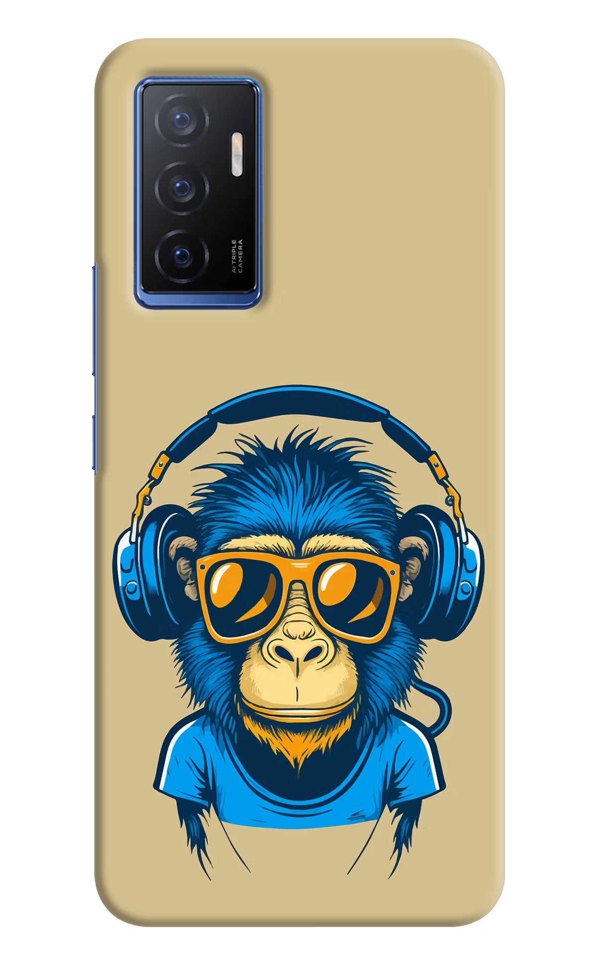 Monkey Headphone Vivo V23E 5G Hard Case Back Cover by Casekaro