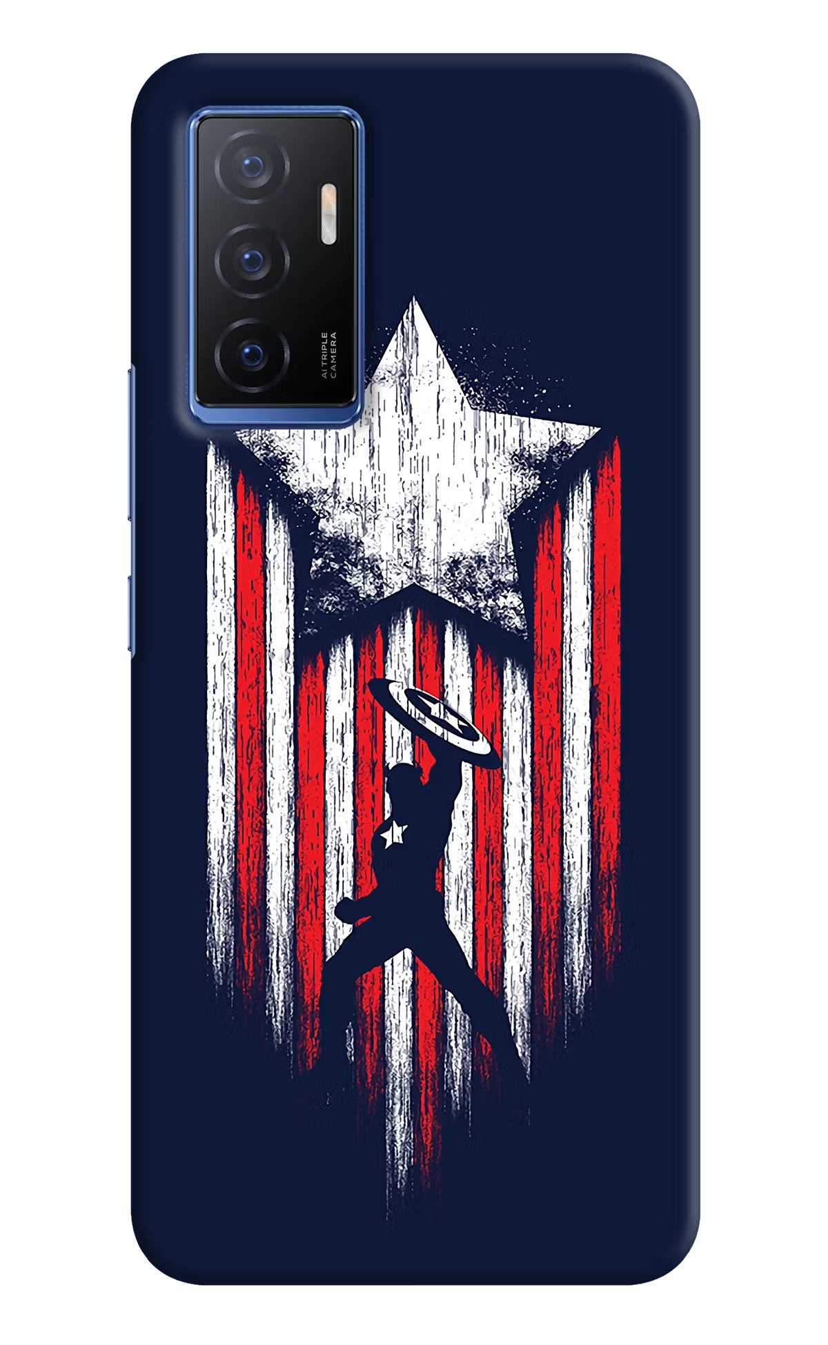 Captain America Marvel Art Vivo V23E 5G Hard Case Back Cover by Casekaro