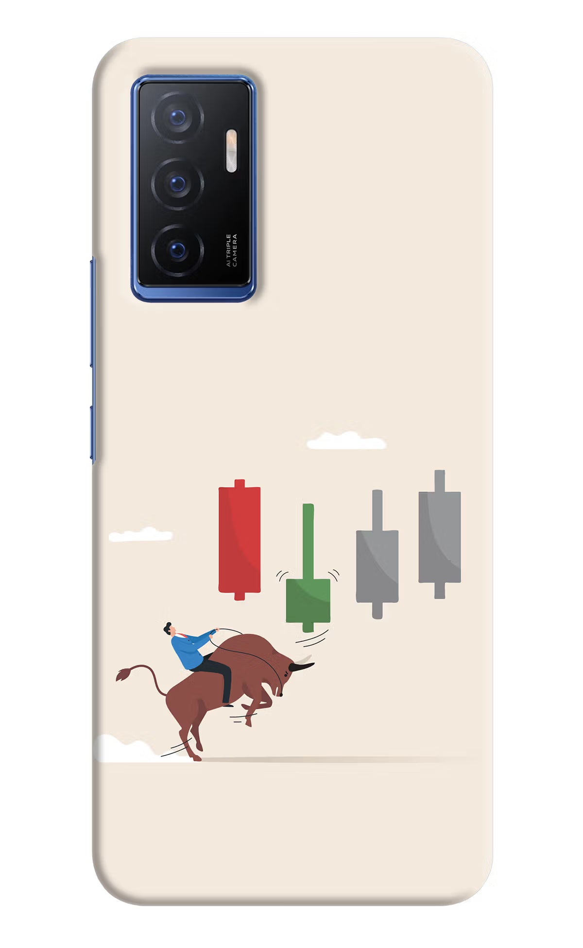 Bull Trading Momentum Vivo V23E 5G Hard Case Back Cover by Casekaro