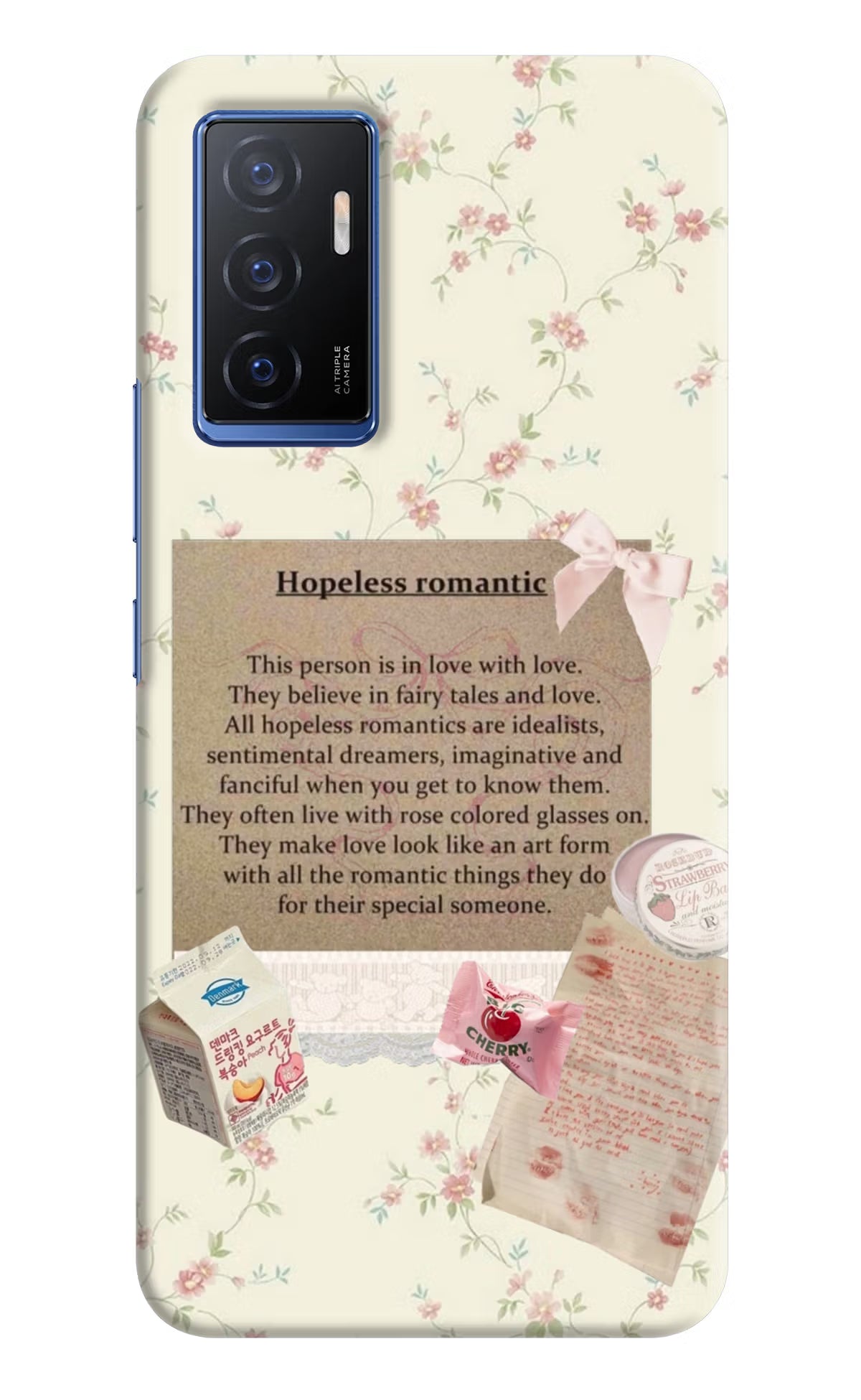 Hopeless Romantic Vivo V23E 5G Hard Case Back Cover by Casekaro