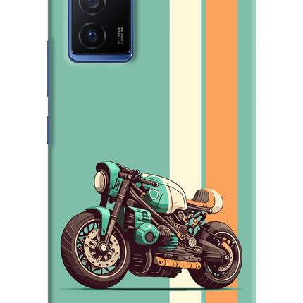 Striped Moto Drift Vivo V23E 5G Hard Case Back Cover by Casekaro