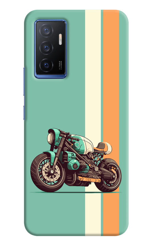 Striped Moto Drift Vivo V23E 5G Hard Case Back Cover by Casekaro