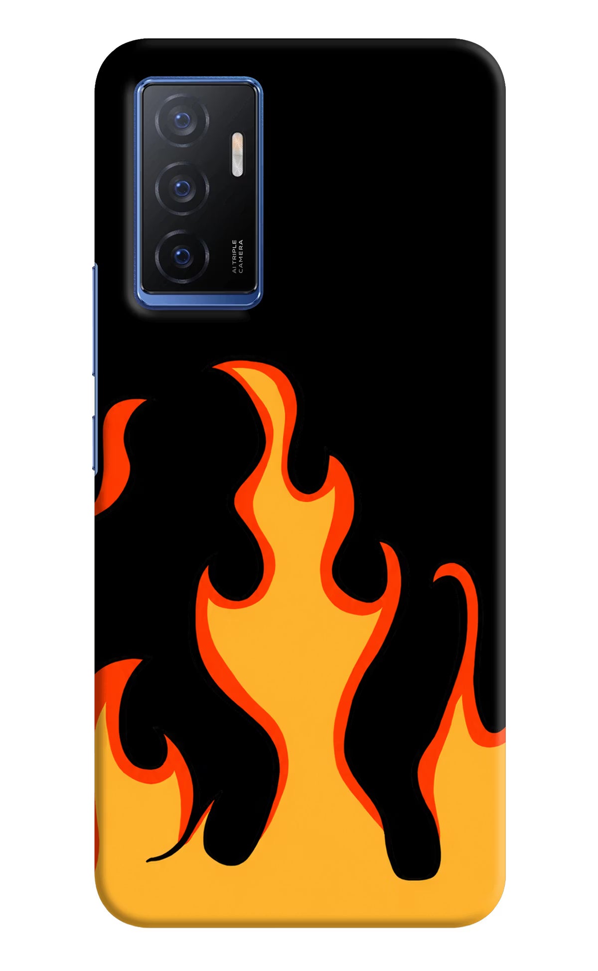 Fired Up – Black Vivo V23E 5G Hard Case Back Cover by Casekaro