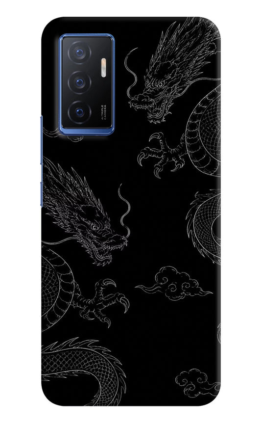 Twin Dragons Vivo V23E 5G Hard Case Back Cover by Casekaro