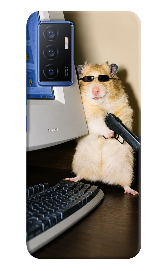 Hacker Hamster Vivo V23E 5G Hard Case Back Cover by Casekaro