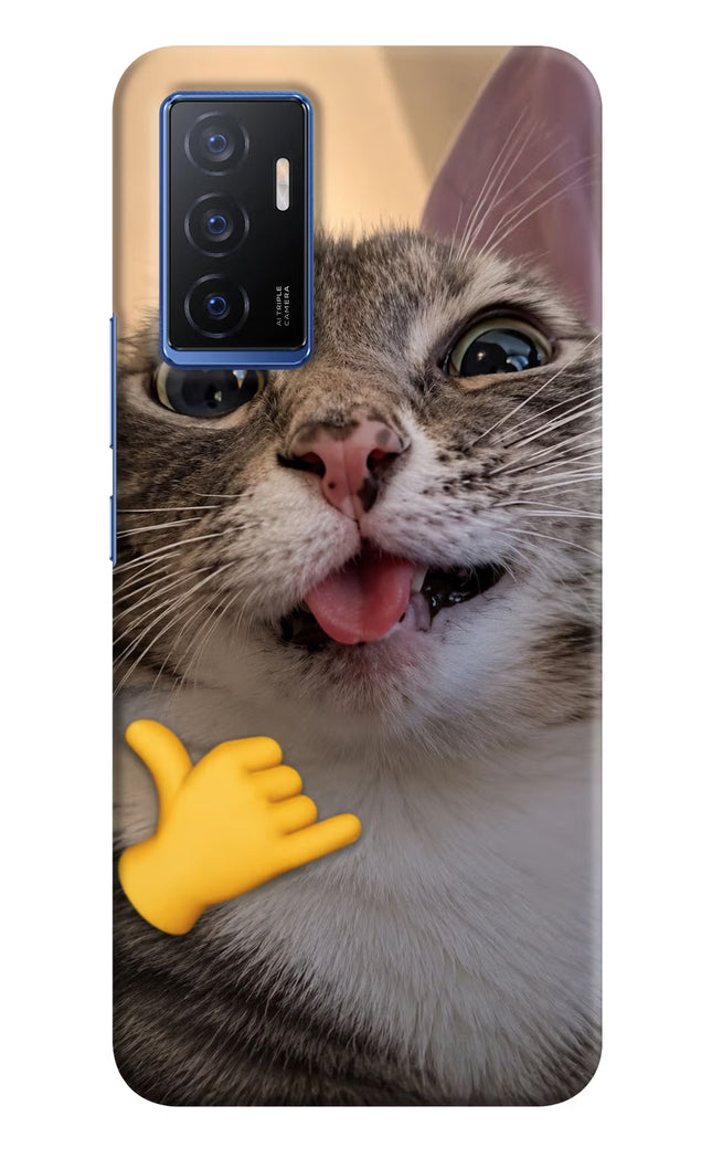 Silly Cat Call Vivo V23E 5G Hard Case Back Cover by Casekaro