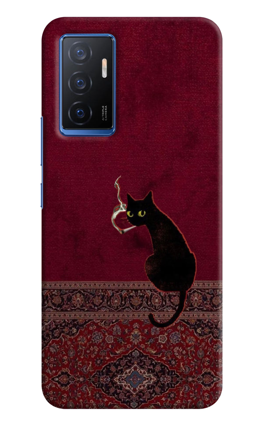 Midnight Cat Vivo V23E 5G Back Cover, Hard case