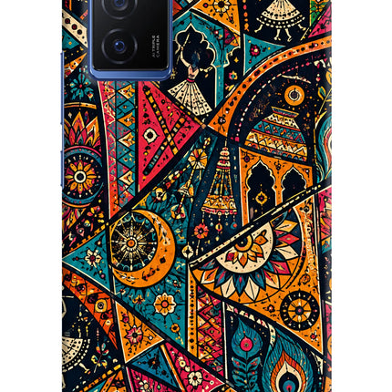 Folk Print Vivo V23E 5G Hard Case Back Cover by Casekaro