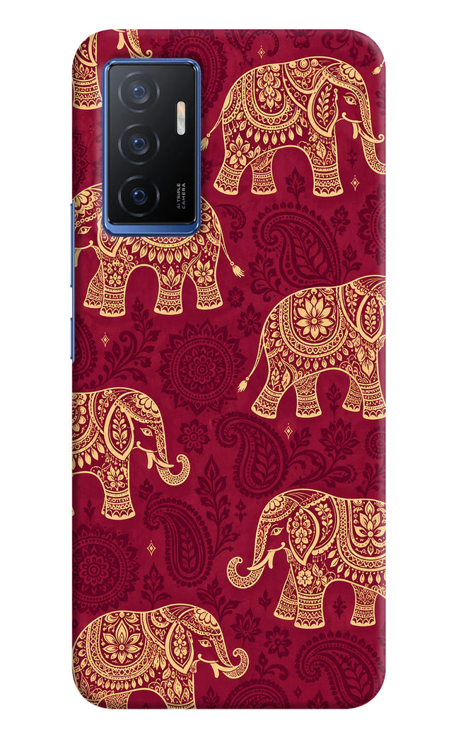 Maroon Elephant Vivo V23E 5G Hard Case Back Cover by Casekaro