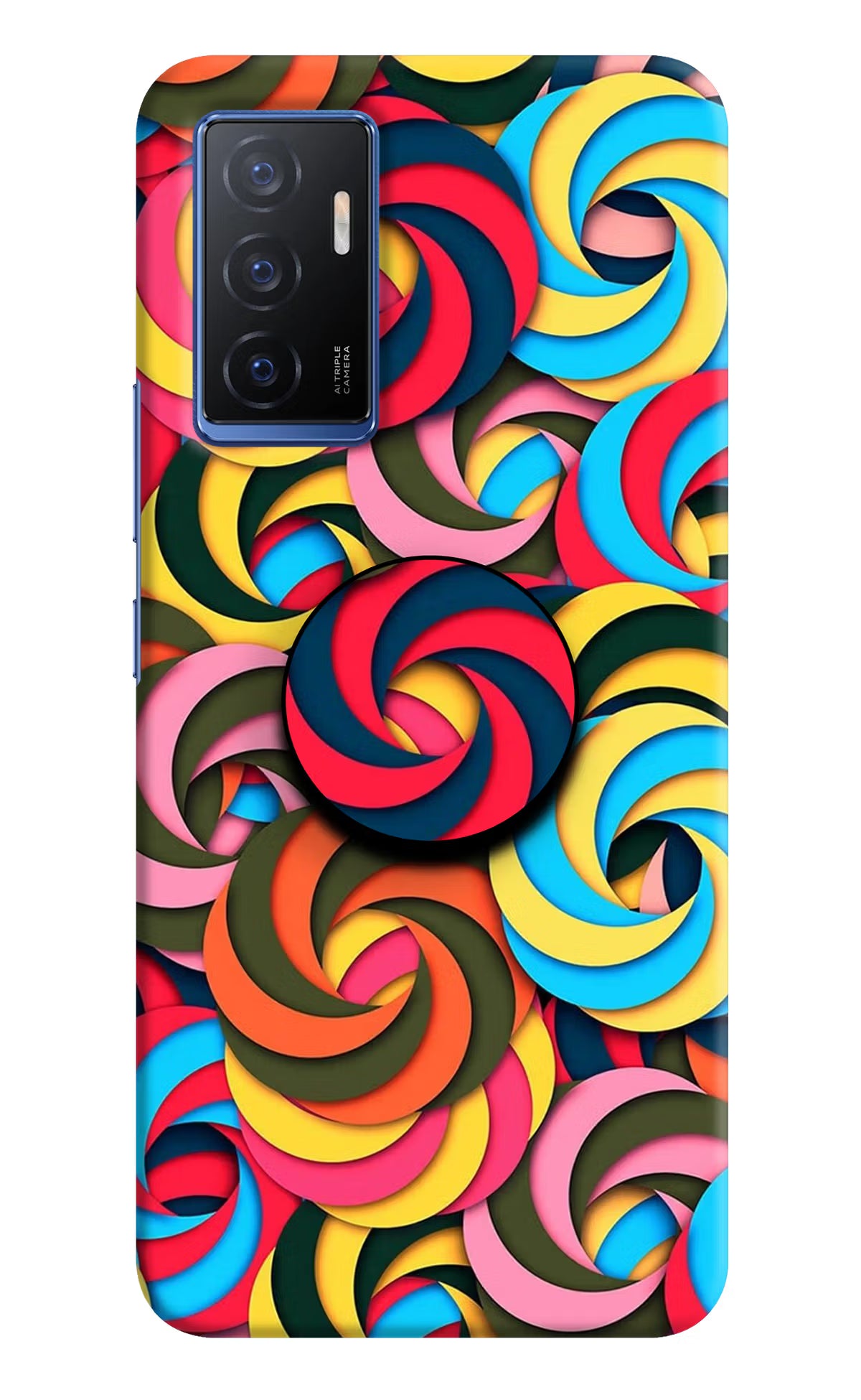 Spiral Pattern Vivo V23E 5G Pop Case by Casekaro