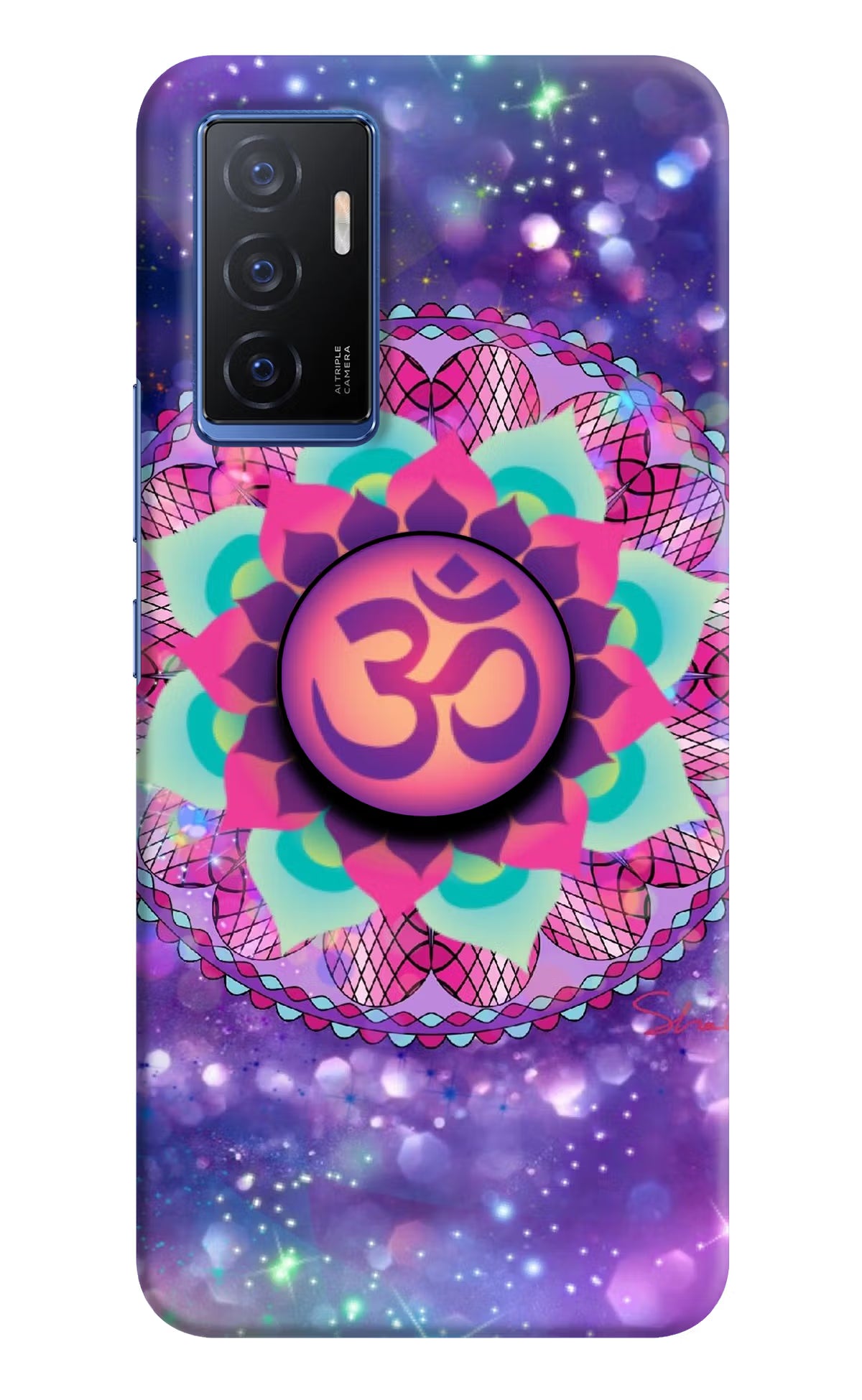 Om Purple Vivo V23E 5G Pop Case by Casekaro