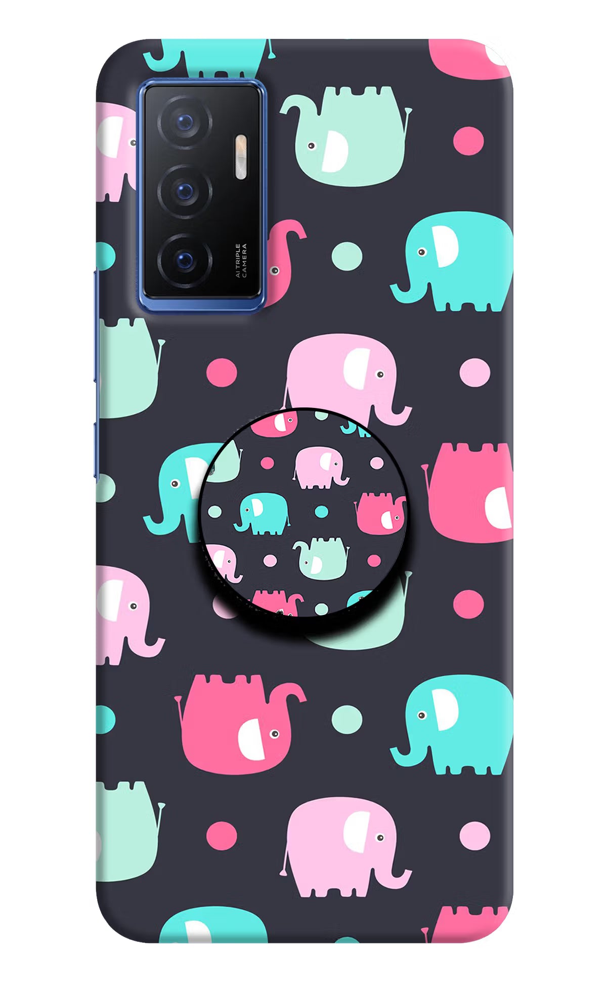 Baby Elephants Vivo V23E 5G Pop Case by Casekaro