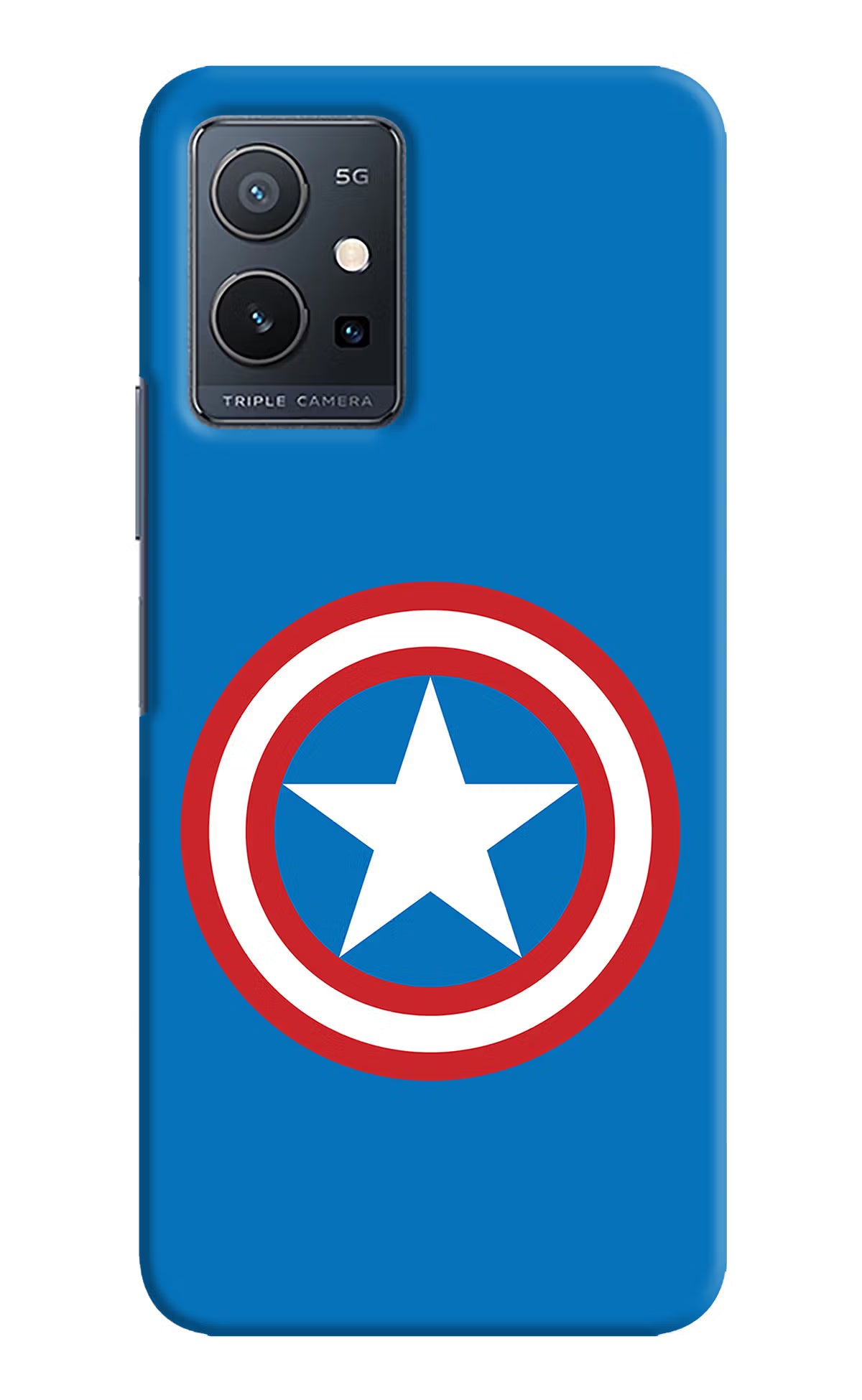 Captain America Logo Vivo Y75 5G/Vivo T1 5G Hard Case Back Cover by Casekaro