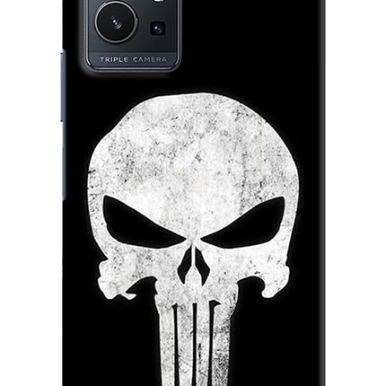 Punisher Skull Vivo Y75 5G/Vivo T1 5G Hard Case Back Cover by Casekaro