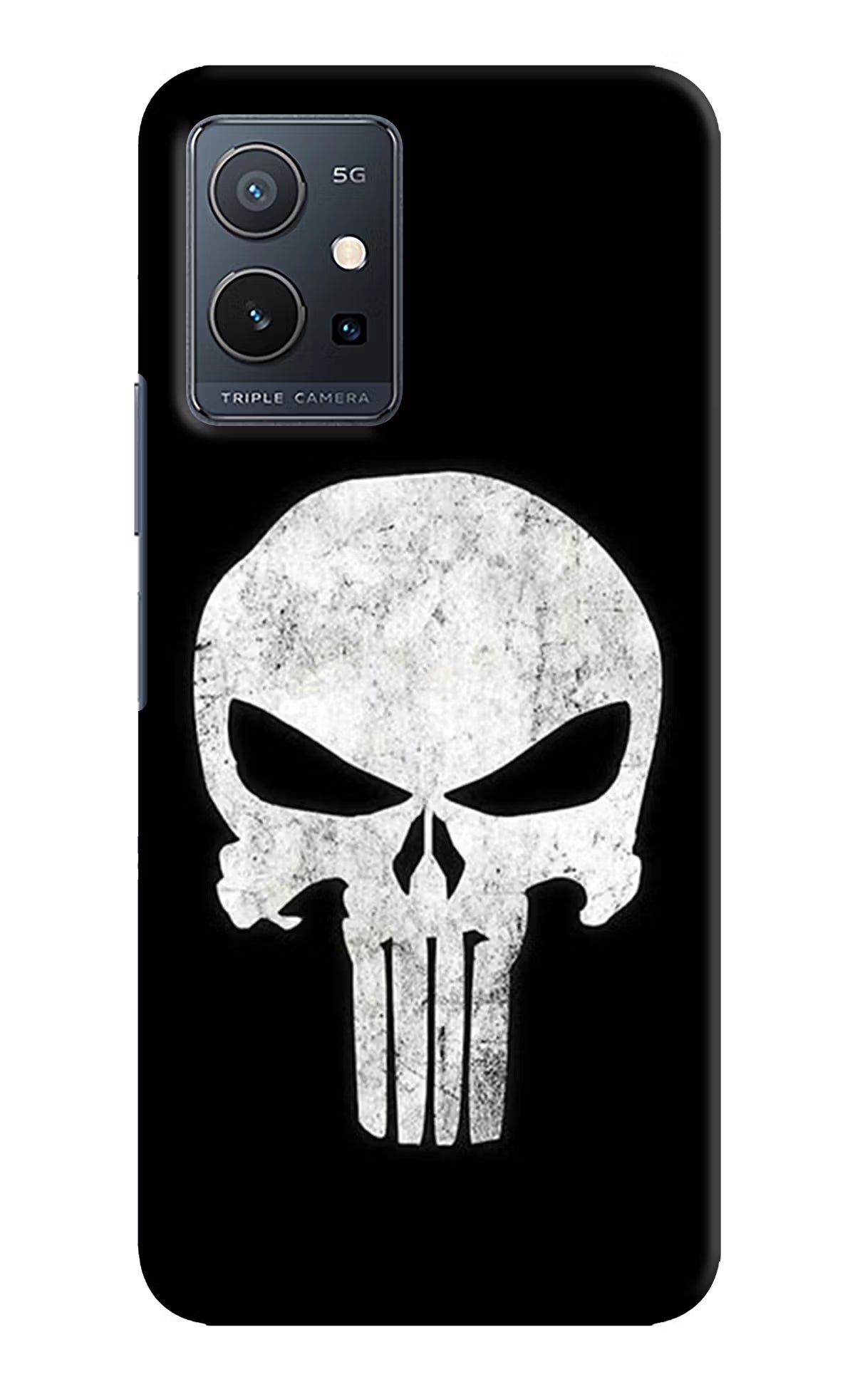 Punisher Skull Vivo Y75 5G/Vivo T1 5G Hard Case Back Cover by Casekaro