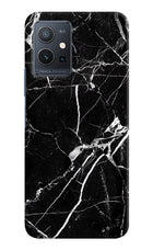 Black Marble Pattern Vivo Y75 5G/Vivo T1 5G Hard Case Back Cover by Casekaro