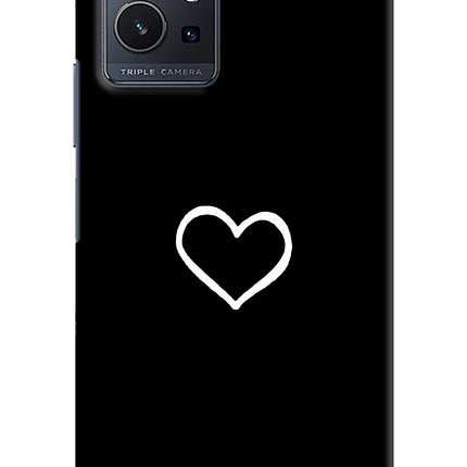 Heart Vivo Y75 5G/Vivo T1 5G Hard Case Back Cover by Casekaro