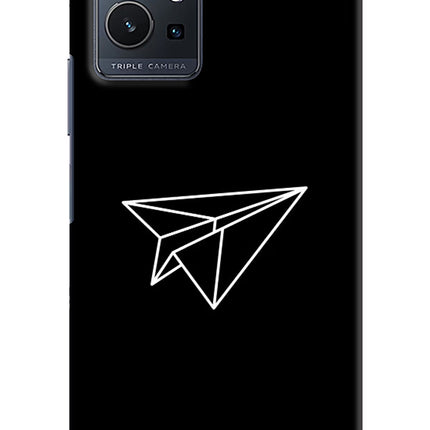 Paper Plane White Vivo Y75 5G/Vivo T1 5G Hard Case Back Cover by Casekaro