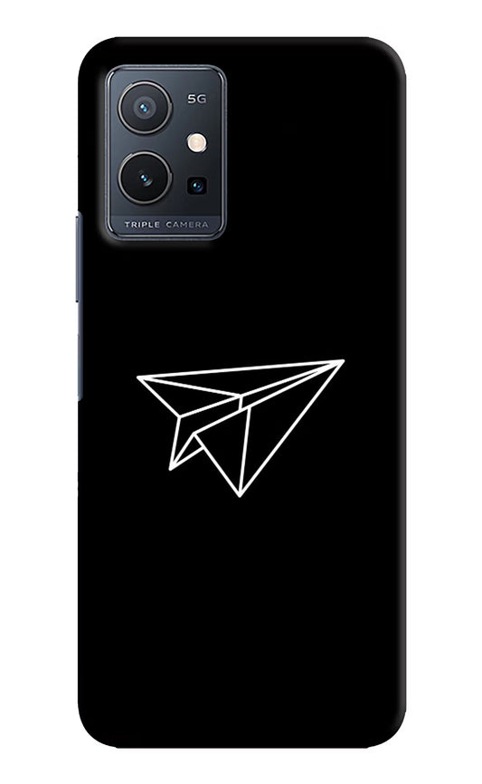 Paper Plane White Vivo Y75 5G/Vivo T1 5G Hard Case Back Cover by Casekaro