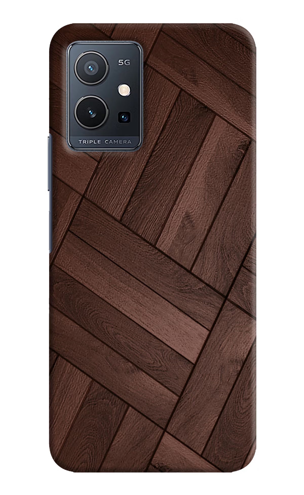 Wooden Texture Design Vivo Y75 5G/Vivo T1 5G Hard Case Back Cover by Casekaro