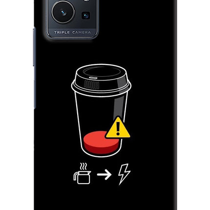 Coffee Vivo Y75 5G/Vivo T1 5G Hard Case Back Cover by Casekaro