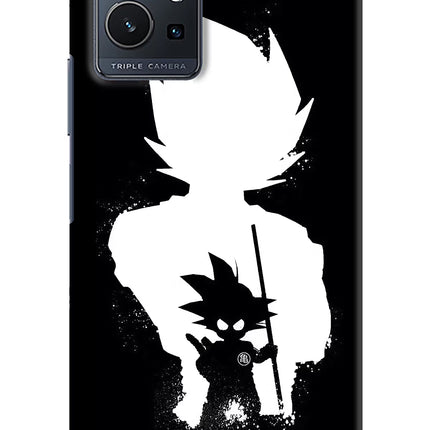 Goku Shadow Vivo Y75 5G/Vivo T1 5G Hard Case Back Cover by Casekaro
