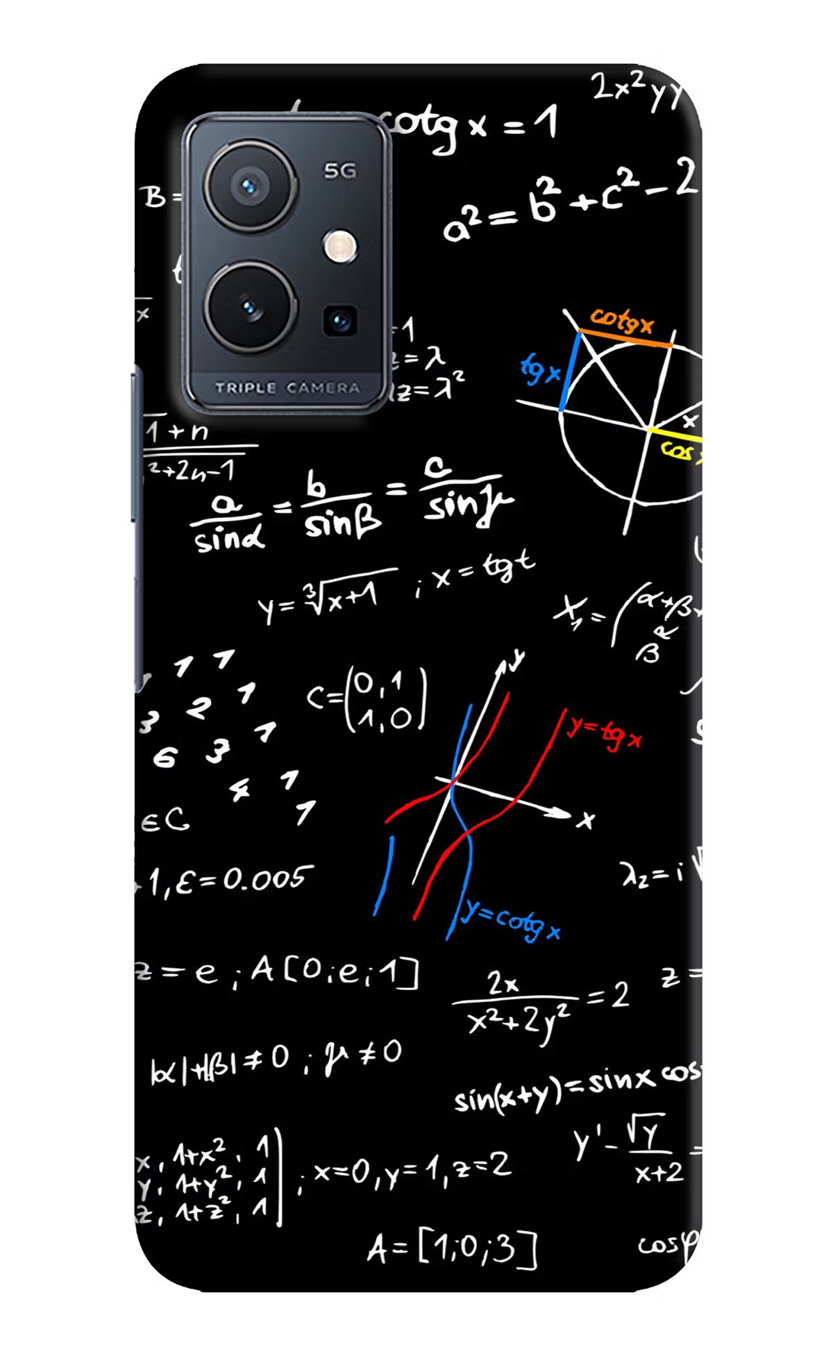 Mathematics Formula Vivo Y75 5G/Vivo T1 5G Hard Case Back Cover by Casekaro