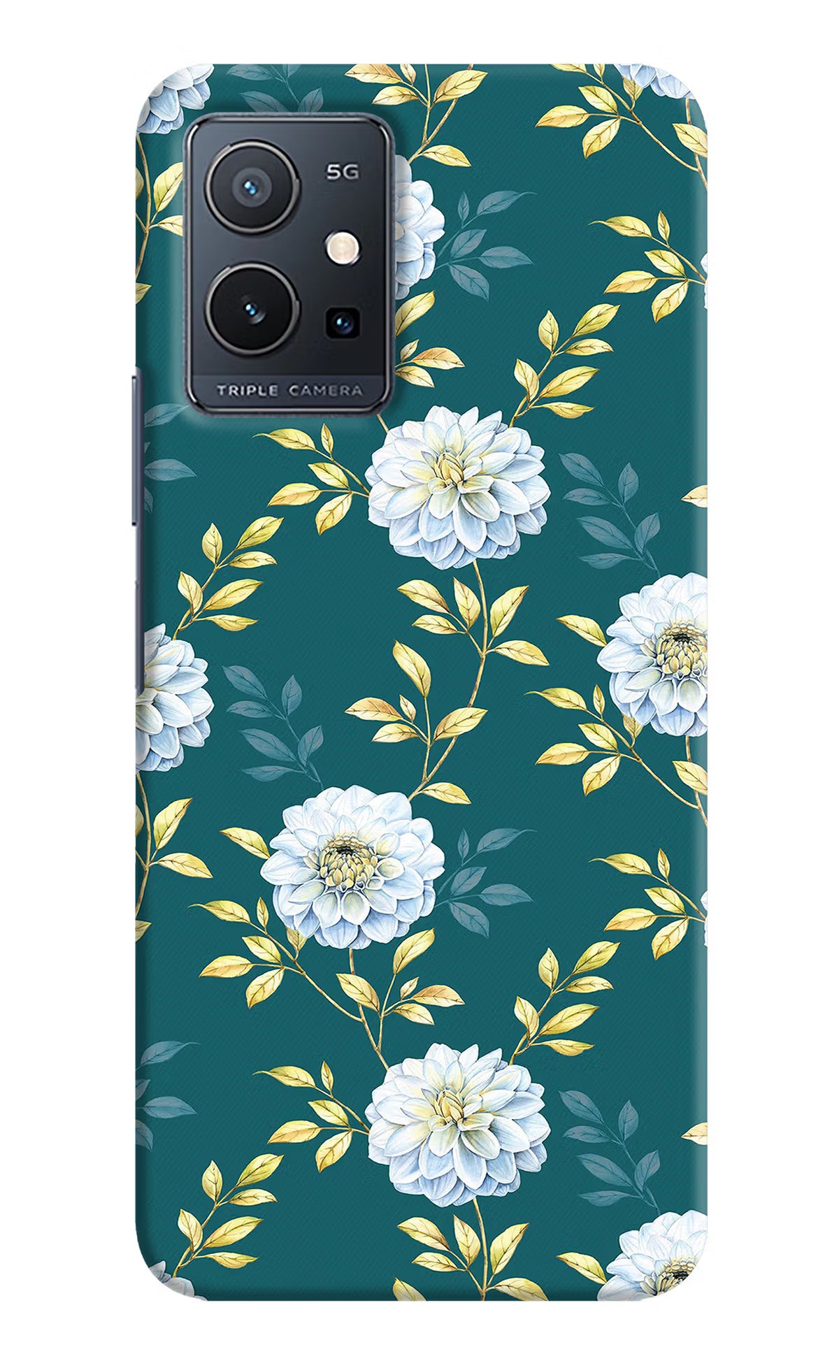 Flowers Vivo Y75 5G/Vivo T1 5G Hard Case Back Cover by Casekaro