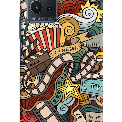 Cinema Abstract Vivo Y75 5G/Vivo T1 5G Hard Case Back Cover by Casekaro