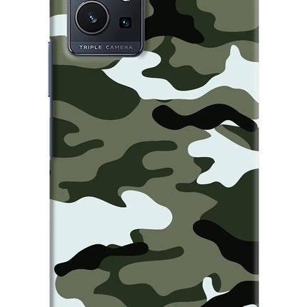 Camouflage Vivo Y75 5G/Vivo T1 5G Hard Case Back Cover by Casekaro