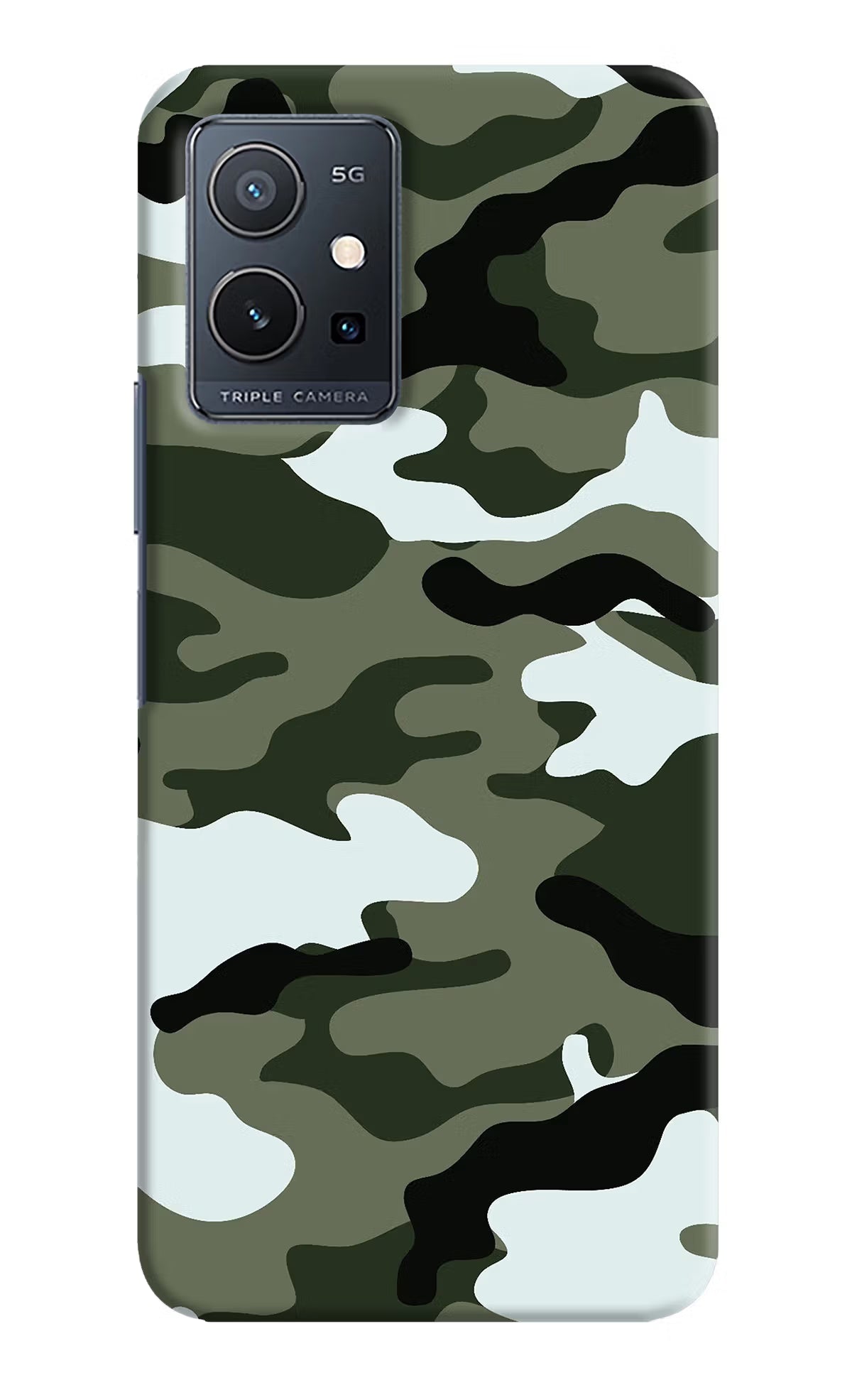 Camouflage Vivo Y75 5G/Vivo T1 5G Hard Case Back Cover by Casekaro