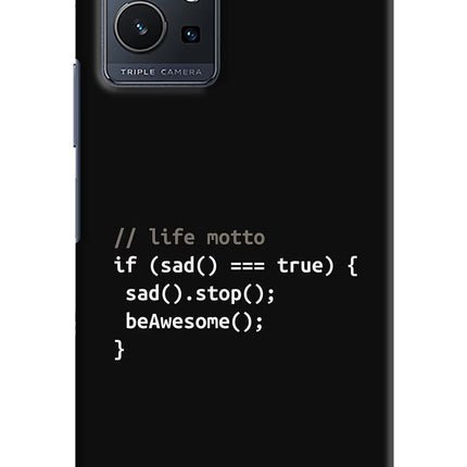 Life Motto Code Vivo Y75 5G/Vivo T1 5G Hard Case Back Cover by Casekaro